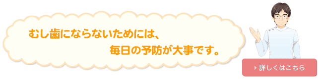 むし歯にならないためには、毎日の予防が大事です。